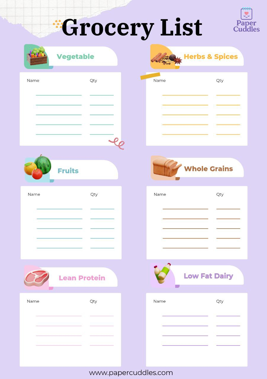 Grocery List Notepad
