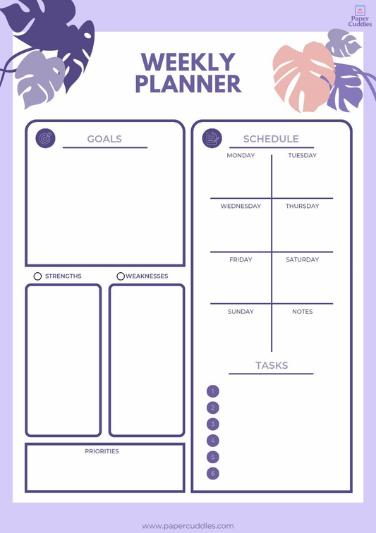 Weekly Productivity Planner