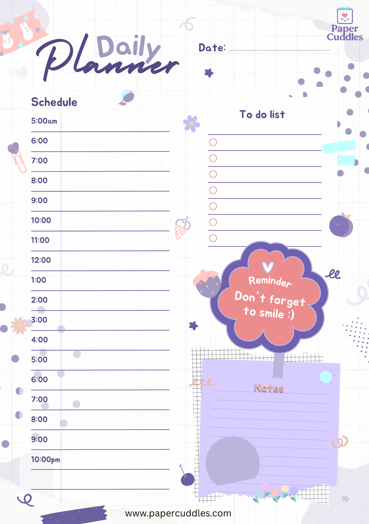 Cute Daily Planner